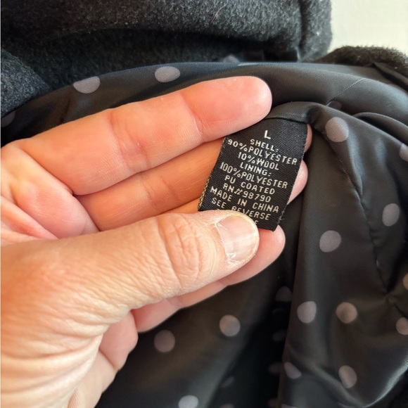 Dollhouse Vintage Gray Double-Breasted Peacoat Size Large - Picture 7 of 7